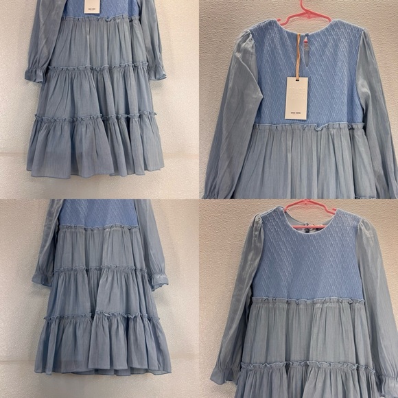 NWT GRACE KARIN Girls Long Sleeves Dress Crew Neck Tiered A Line Dresses Size 7Y - Picture 15 of 17